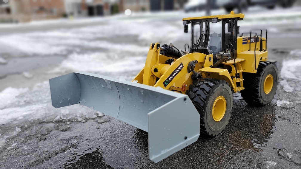STL file Wheel Loader WA470 RC Snow Blade Plow 🛞・Design to download and